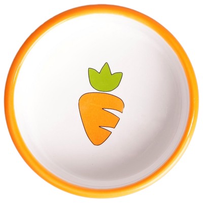Mr.Kranch Миска керамическая для грызунов Оранжевая с морковью 70 мл