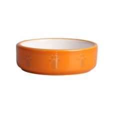 КерамикАрт миска керамическая для грызунов 70 мл Оранжевая с морковью