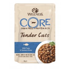 CORE TENDER CUTS паучи из тунца в виде нарезки в соусе для кошек, 85 гр
