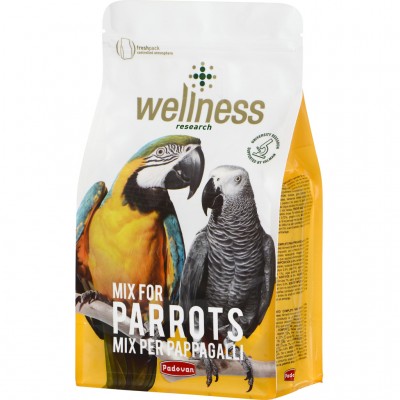 Padovan Wellness mix for parrots корм полнорационный для крупных попугаев 750 г