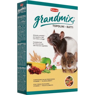 Padovan Grandmix topoline-ratti корм комплексный для взрослых мышей и крыс 1 кг