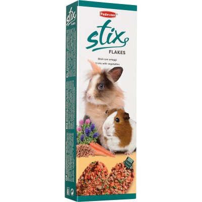 Padovan Stix flakes coniglietti палочки овощные для кроликов и морских свинок 100 г