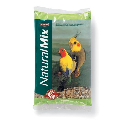 Padovan Naturalmix Parrocchetti корм комплексный для средних попугаев 20 кг