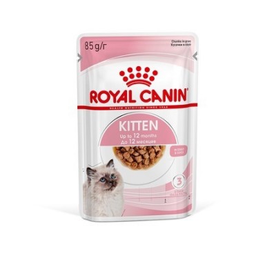 Royal Canin Kitten Корм консервированный для котят в период второй фазы роста до 12 месяцев в желе, 85г
