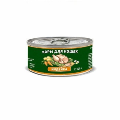 Solid Natura с индейкой - консервированное влажное питание для кошек, 100 гр